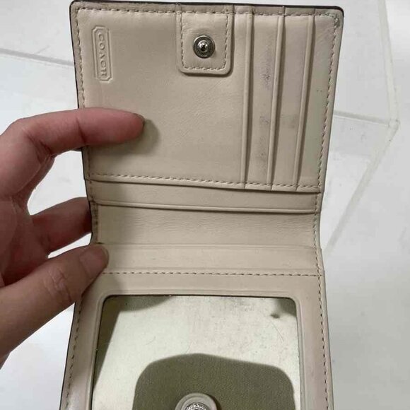 Coach Pleated  Leather Mini Wallet - Picture 7 of 8